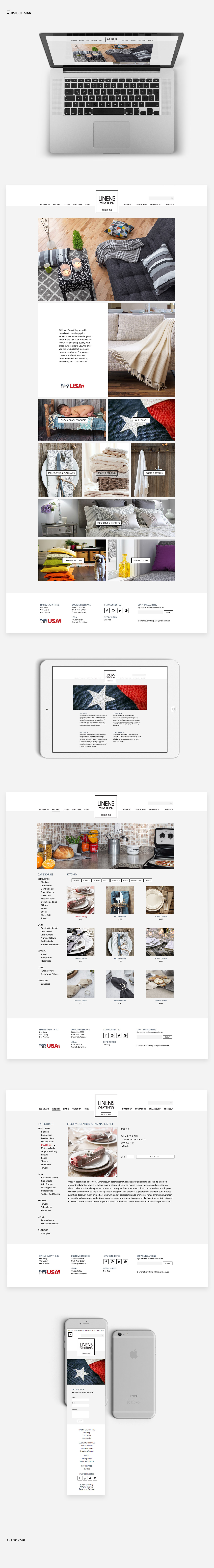 Linens Everything Website Design